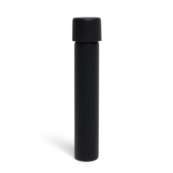 115mm Matte Black Glass Pre-Roll Tubes with Child Resistant Cap