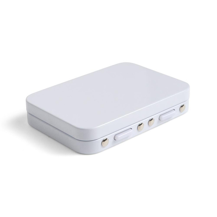  Small Pre-Roll Button Tin - White - [300 per Case] 