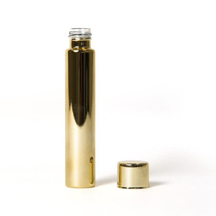 115mm Gold Tubes with Metallic Gold Child Resistant Cap - [400 tubes per case]