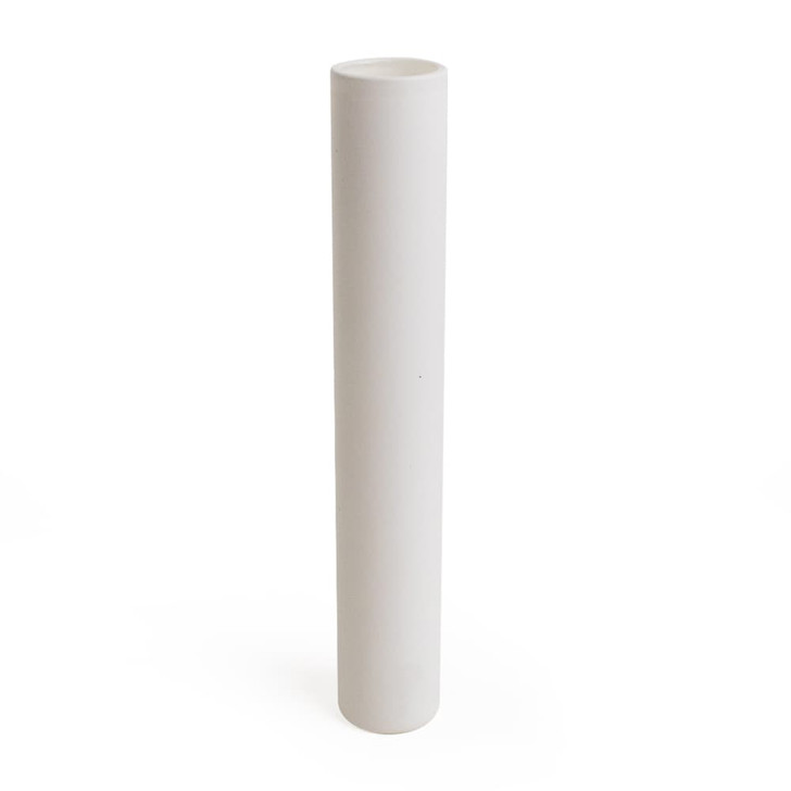 125mm Single-Width Cork Tube Matte White Glass