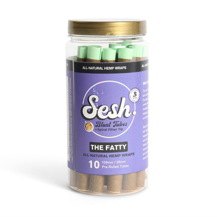 The Fatty All-Natural Sesh Hemp Wrap Tubes - 109mm [10 per jar]