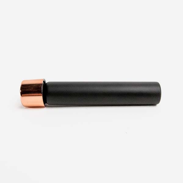 115mm matte black pre roll packaging tube with rose gold cap