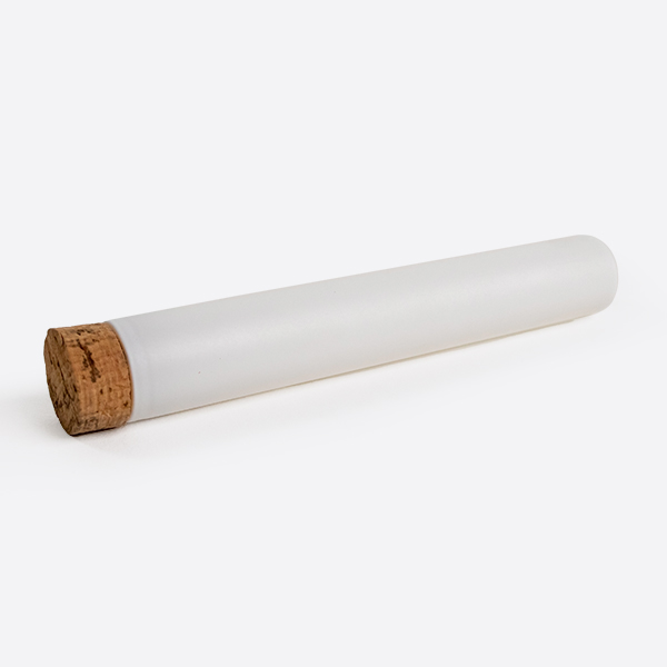 Pre-roll glass tube with cork cap