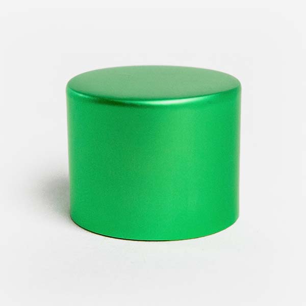 115mm clear glass pre-roll tube cap green metallic