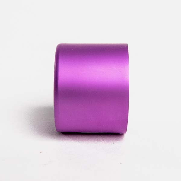 115mm clear glass pre-roll tube cap purple metallic