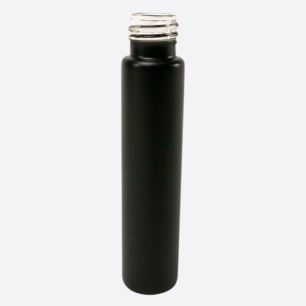 Child Resistant 100mm Black Glass Tube