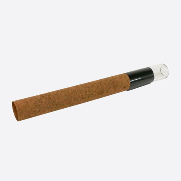 109mm Pre-Rolled Tube Brown Hybrid Hemp Wrap with Cylinder Glass Tip