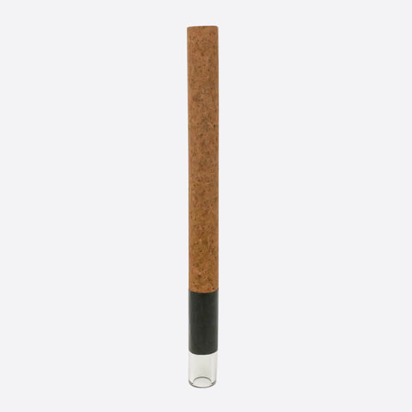 Pre-Rolled Tube Brown Hybrid Hemp Wrap with Cylinder Glass Tip