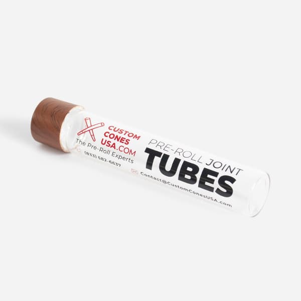 115mm clear pre-roll tube with custom label