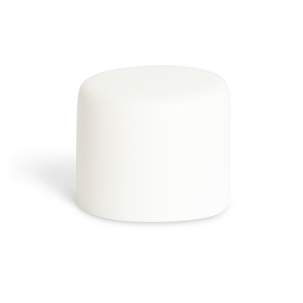 22mm Matte White Smooth Child-Resistant Cap | Custom Cones USA