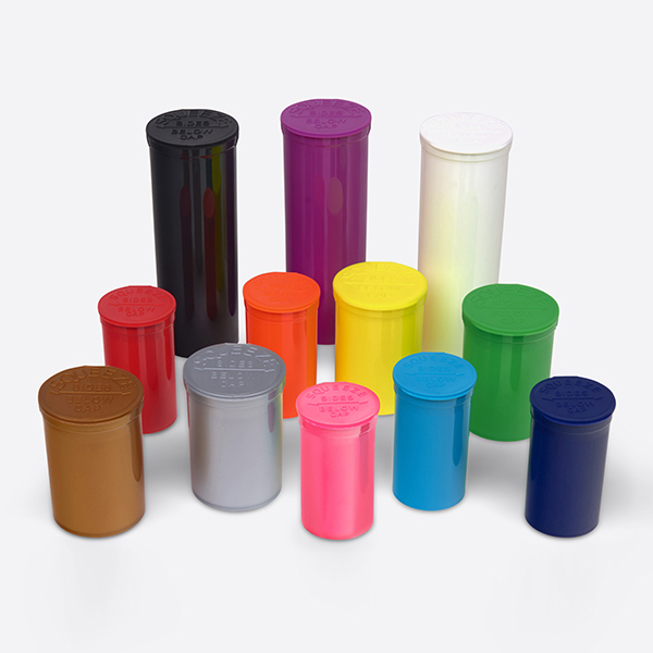 19 Dram Opaque Pop-Top Multipack Tube - Multiple Colors