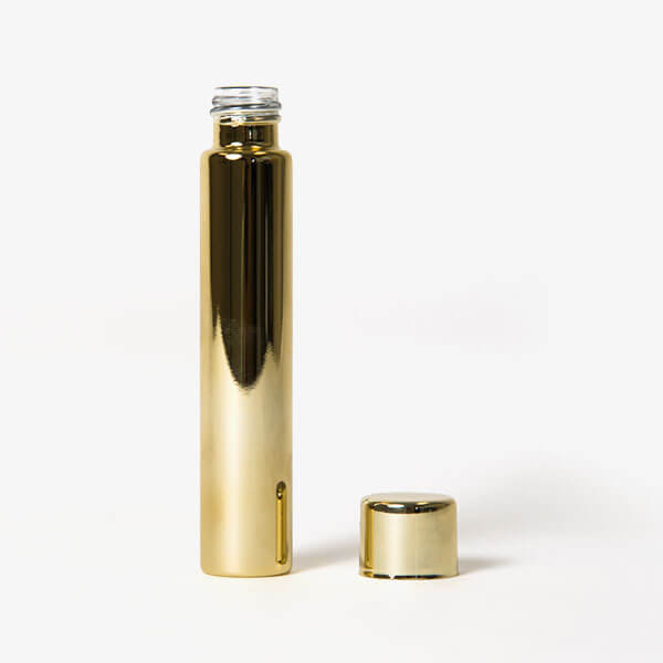 115mm gold glass tube with gold cap