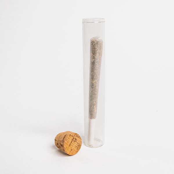 120mm clear pre-roll tube view from top