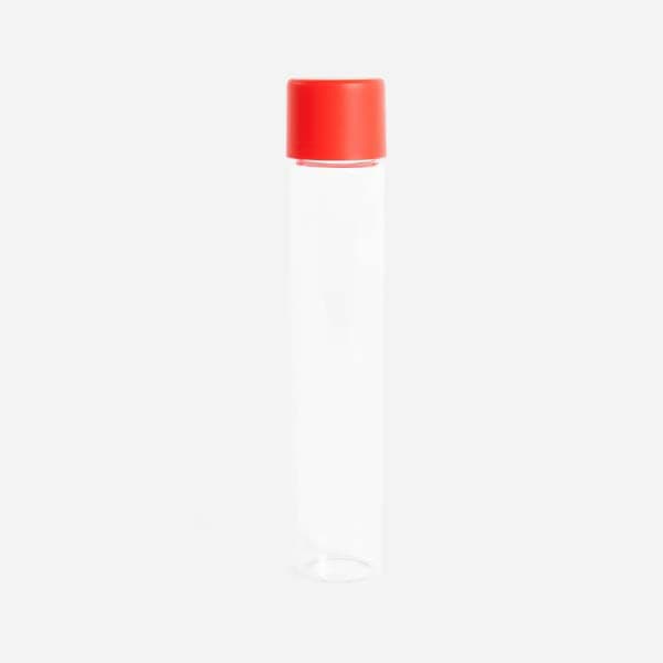  glass pre-roll tube with red cap