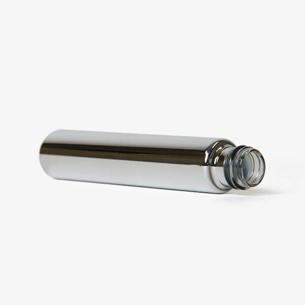 115mm silver glass tube with silver cap 