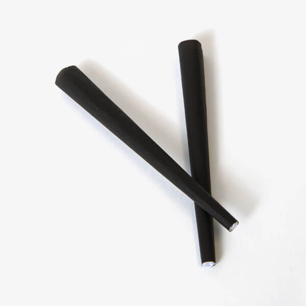 black 109mm paper pre-roll cones