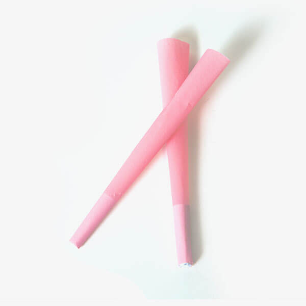 pink paper pre-roll cone