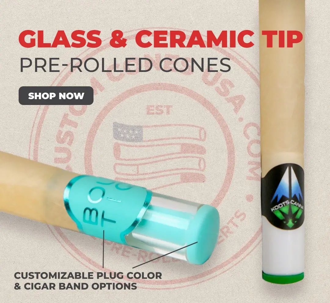 Orange Tipped Cones - Natural Brown Paper - Designer Pre-Rolled Cones 