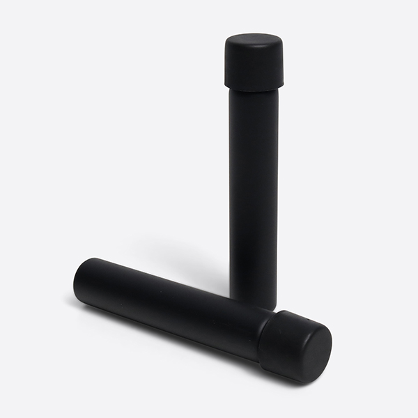 115mm Matte Black Glass Pre-Roll Tubes with Child Resistant Cap