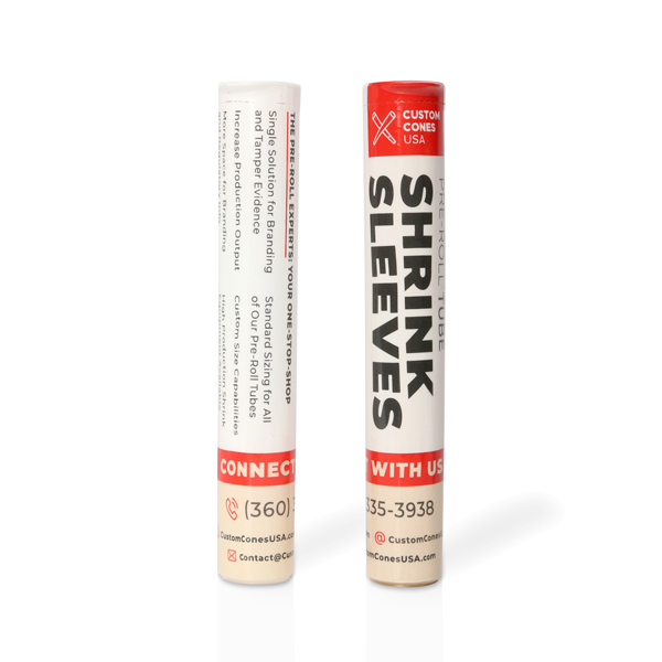 shrink sleeve wrapped pre-roll tube