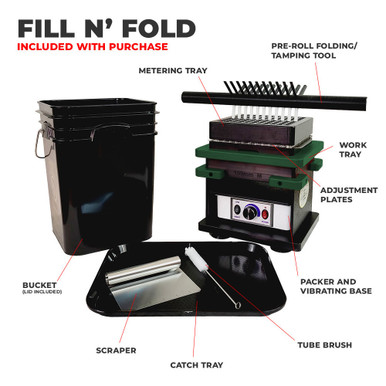 preroll press fill n fold single package .5 grams 84 millimeter