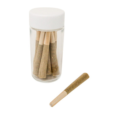 90 millimeter child resistant clear glass mini jar with white cap 200 per case