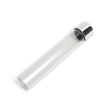 115 millimeter glass pre roll tubes with child resistant silver cap side