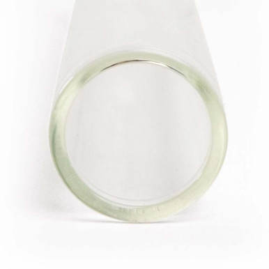 120 millimeter single wide glass tube open upclose