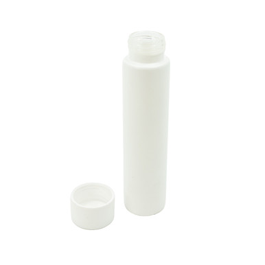 125 millimeter matte white jumbo glass tube 30 millimeter matte white smooth cap child resistant uncapped