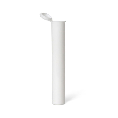 116mm) Child Resistant Pop Top Pre-Roll Tubes – Solid White