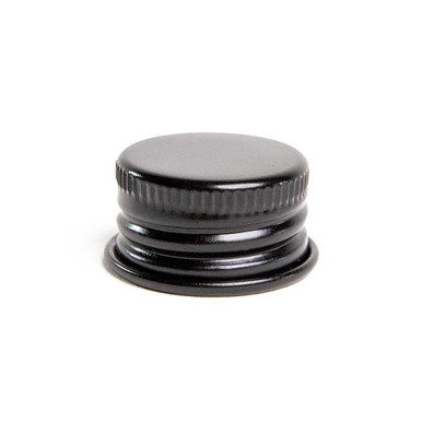 22mm Black Aluminum Non-CR Cap [400 per Case] [CAP ONLY]