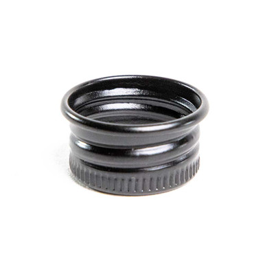 22mm Black Aluminum Non-CR Cap [400 per Case] [CAP ONLY]