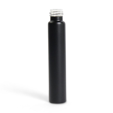 115mm Matte Black Glass Tube - Fits 22mm Cap - Child-Resistant - [400 per Case] [TUBE ONLY]