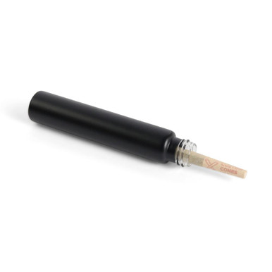 115mm Matte Black Glass Tube - Fits 22mm Cap - Child-Resistant - [400 per Case] [TUBE ONLY]