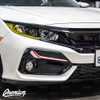 Front Bumper Fog Bezel Pinstripe | 2020 Honda Civic Sedan Si / Coupe Si / Hatch / Type R