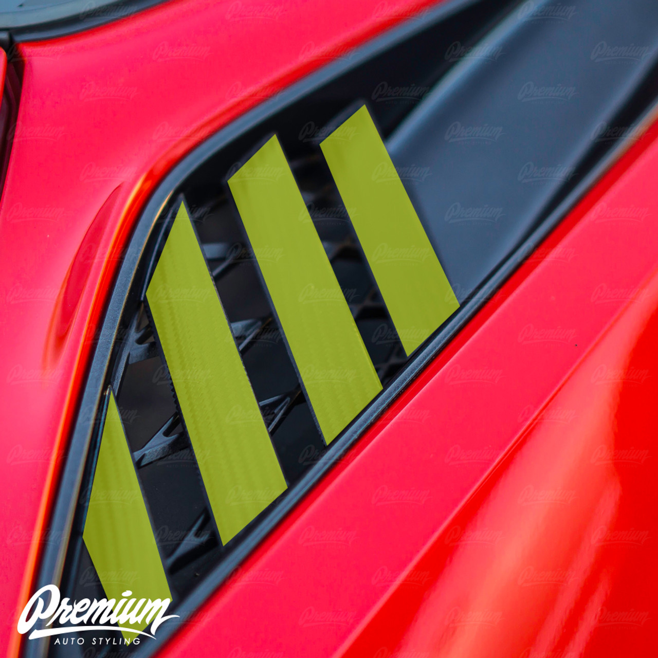 Rear Quarter Panel Carbon Fiber Vent Vinyl Overlays | 2014-2019