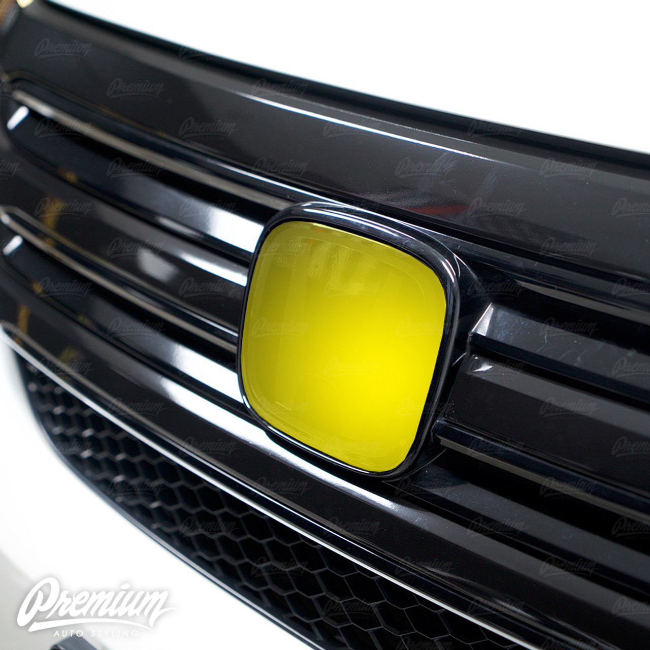 Front Emblem Gloss Black/Satin Black - Stealth Vinyl Overlay