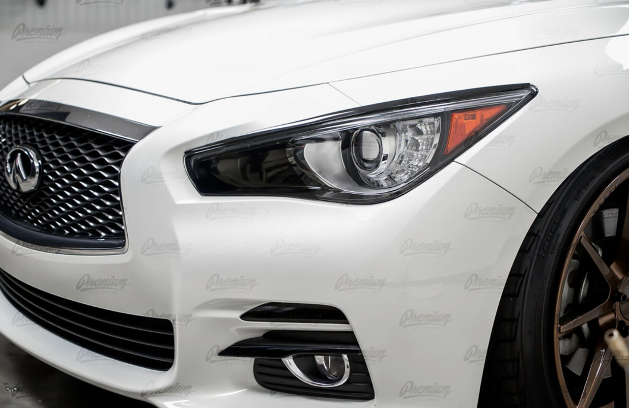 High Beam Smoke Tint Overlays 2014 2019 Infiniti Q50