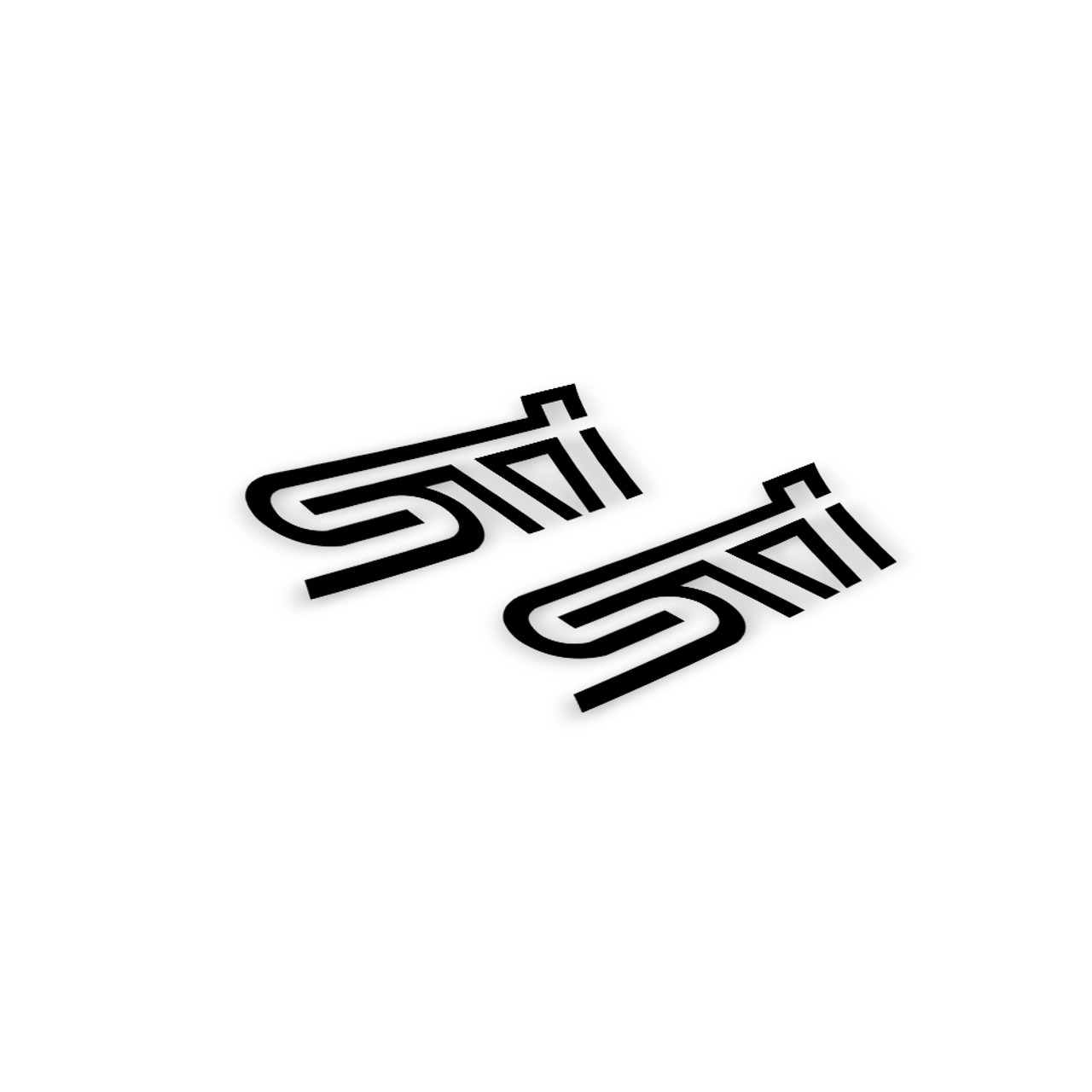 Sti Front Bumper Decal 3 Inch Set Of 2 Choose Your Color Premium Auto Styling