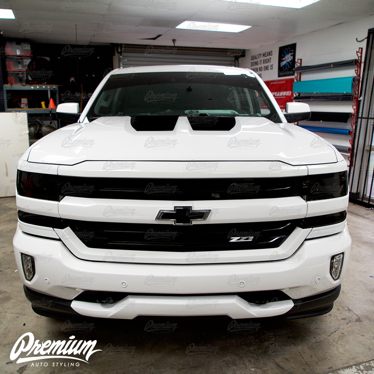 The Short Stop Hood Stripe Kit V3 Vinyl Overlay Multiple Colors Available Chevy Silverado 2018 Premium Auto Styling