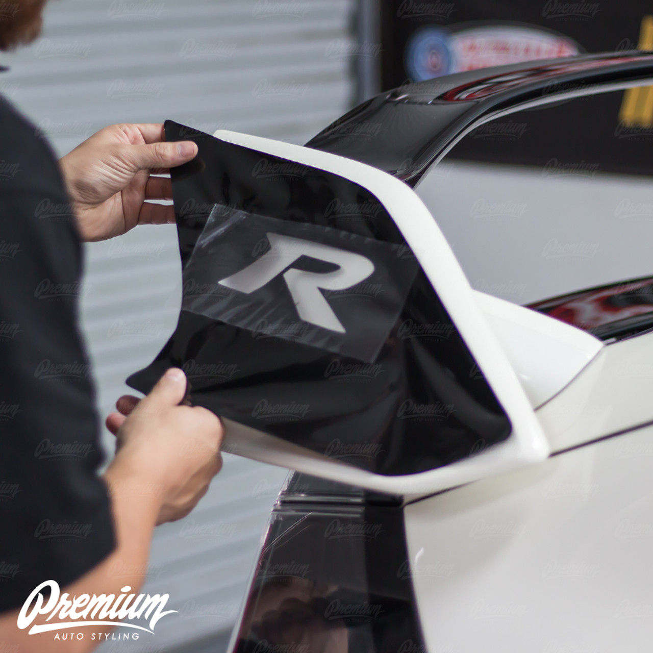 Wing End Plate With R Logo Cut Out Gloss Black 16 21 Honda Civic Type R Premium Auto Styling Wing End Plate With R Logo Cut Out Gloss Black 16 21 Honda Civic Type R Premium Auto Styling