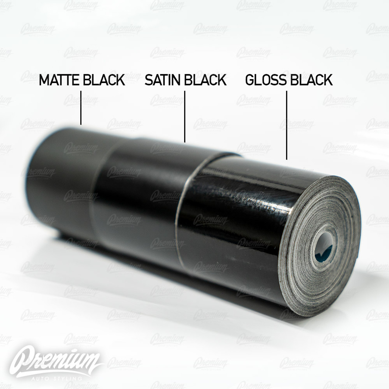 Premium Matte Satin Metallic Black Vinyl Wrap Film