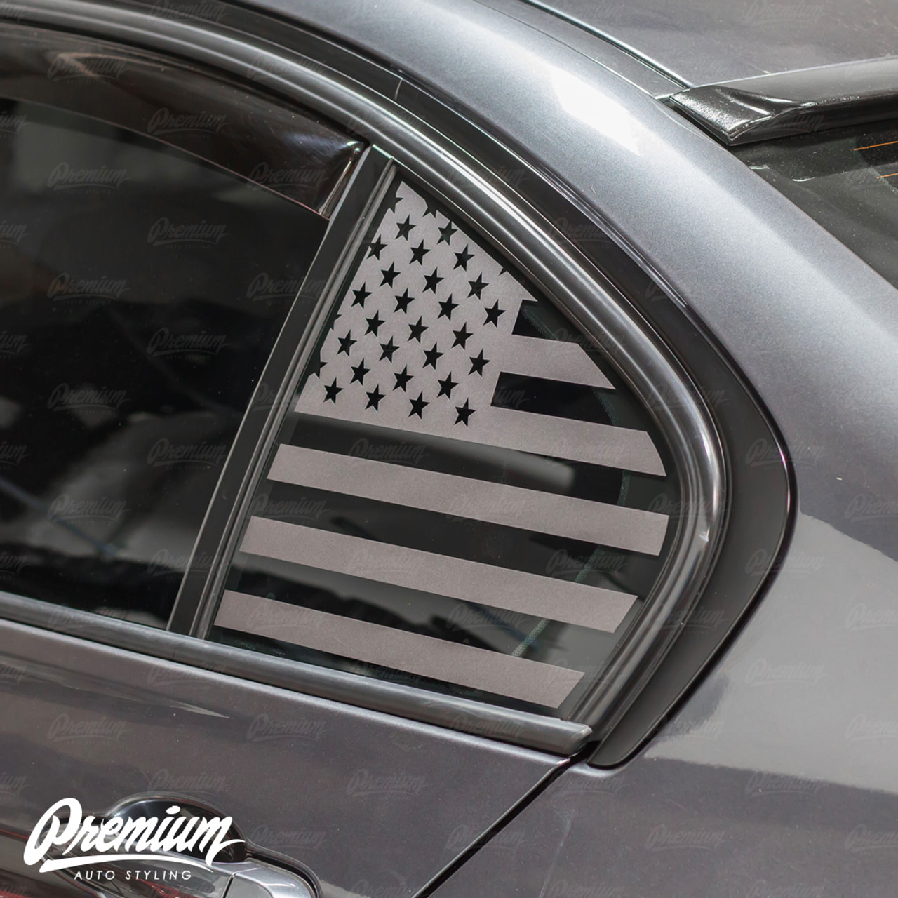 Legende Beter enz American Flag Rear Quarter Window Decal Set | 2015 BMW F30 - Premium Auto  Styling