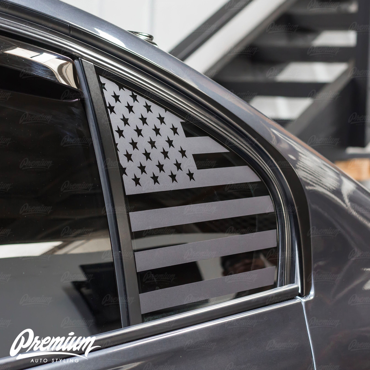 American Flag Rear Quarter Window Decal Set 2015 Bmw F30 Premium Auto Styling