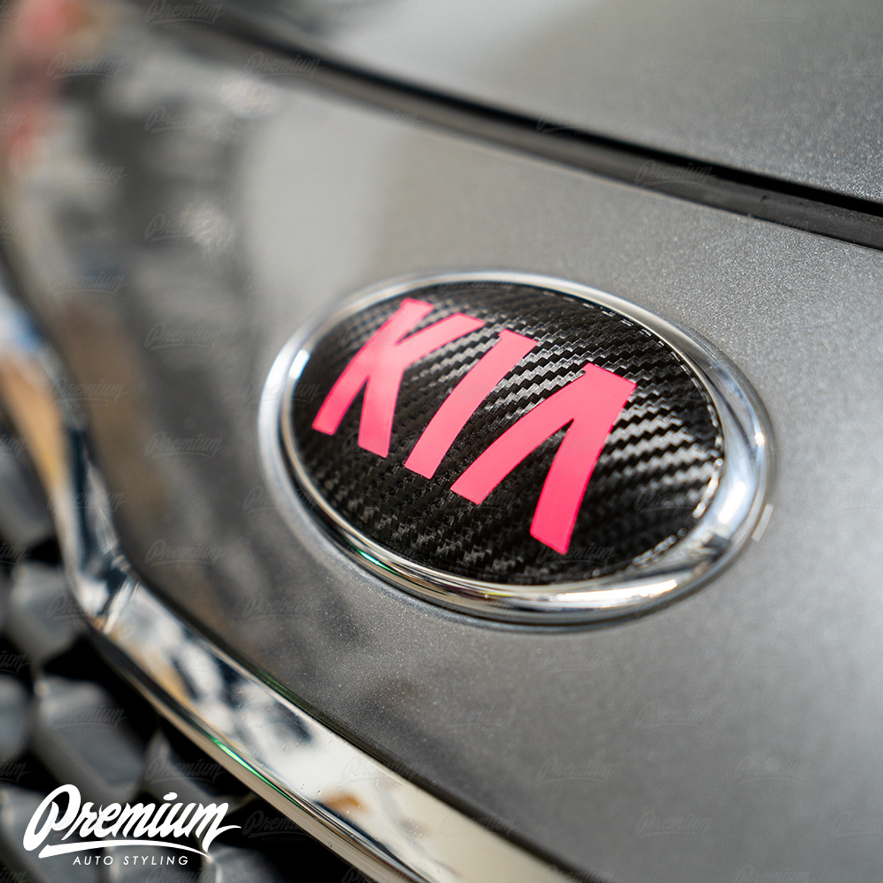 Emblem Overlay Set Front, Rear, & Steering Wheel | 2014-2016 Kia Forte  Hatchback