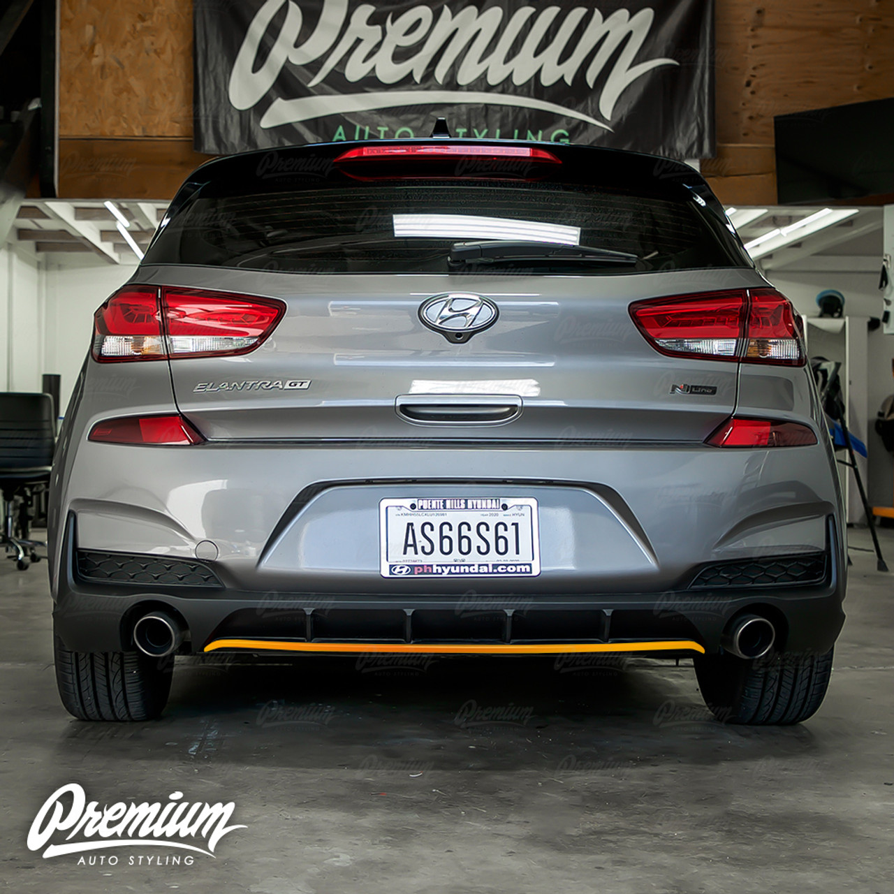 Rear Diffuser Pinstripe Vinyl Overlay Gloss Red 2020 Hyundai Elantra Gt N Line Hatchback