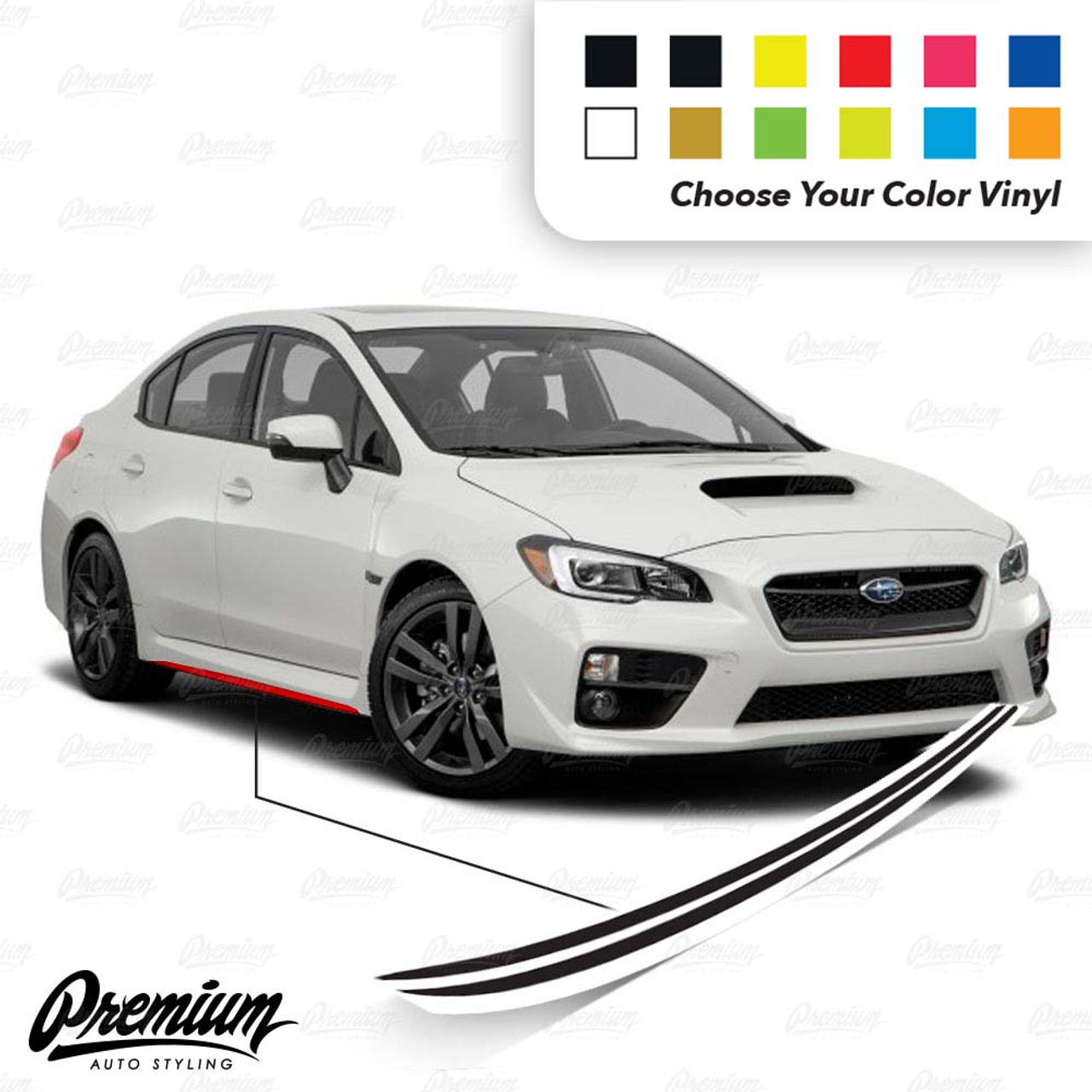 15 Subaru Wrx Sti Choose Your Own Color Side Skirt Accent Vinyl Overlay Premium Auto Styling 15 Subaru Wrx Sti Choose Your Own Color Side Skirt Accent Vinyl Overlay Premium Auto Styling