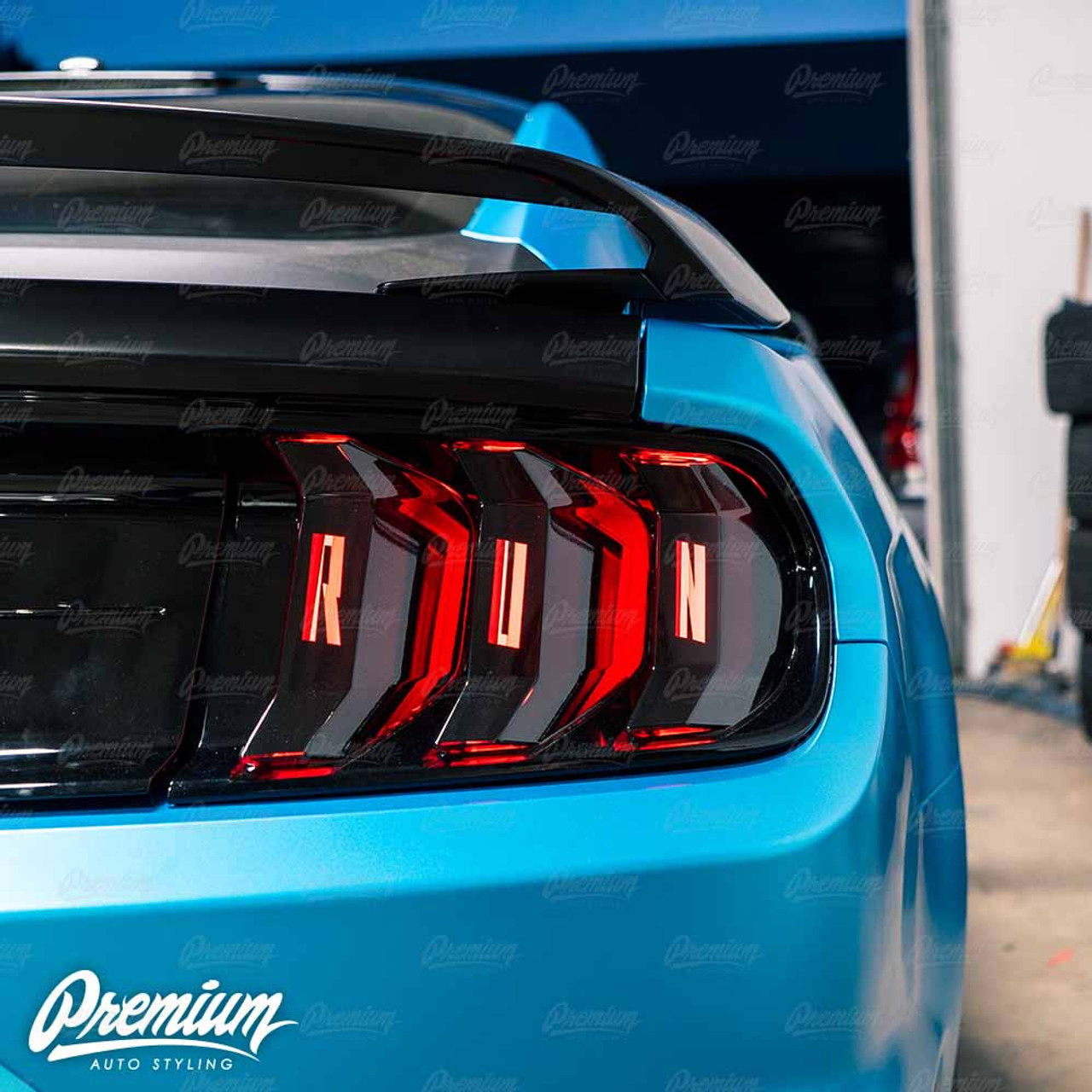 2018 2019 Ford Mustang Gt Lol Run Custom Cut Out Tail Light Vinyl Overlay Black Out