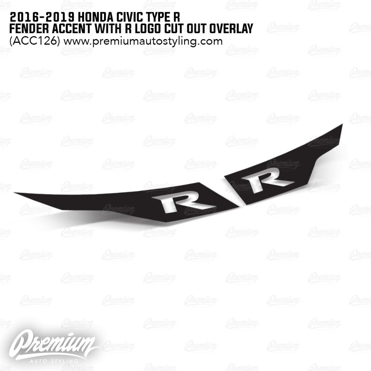 Fender Accent Overlay With R Cut Out Satin Black 16 21 Honda Civic Type R Premium Auto Styling Fender Accent Overlay With R Cut Out Satin Black 16 21 Honda Civic Type R Premium Auto Styling