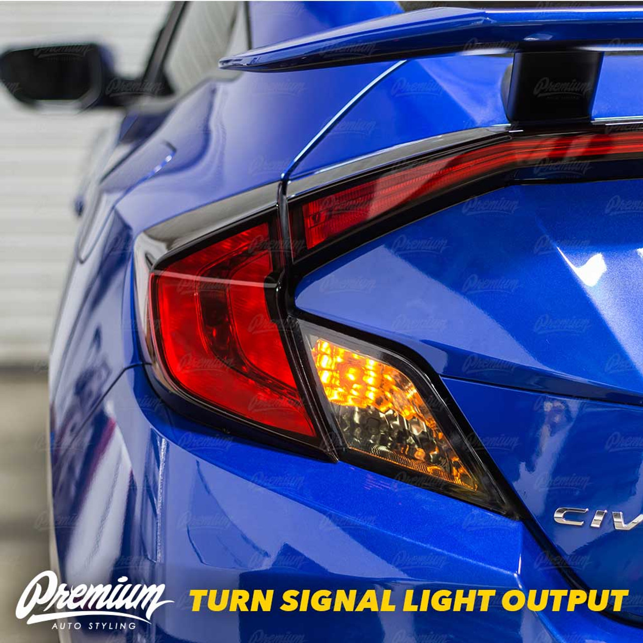 Tail Light Insert Overlay - Smoke Tint  2016-2020 Honda Civic Coupe -  Premium Auto Styling